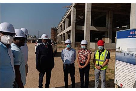 The Delegation of the Democratic Republic of the Congo come to visit the project site of 